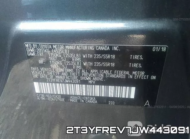 2T3YFREV7JW443091 фото 10