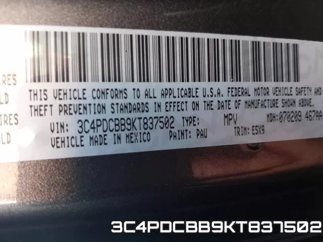3C4PDCBB9KT837502 фото 2