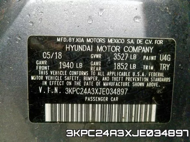 3KPC24A3XJE034897 фото 2