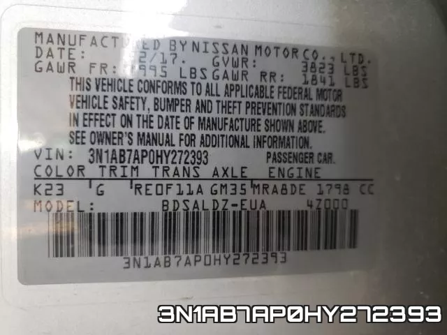 3N1AB7AP0HY272393 фото 2