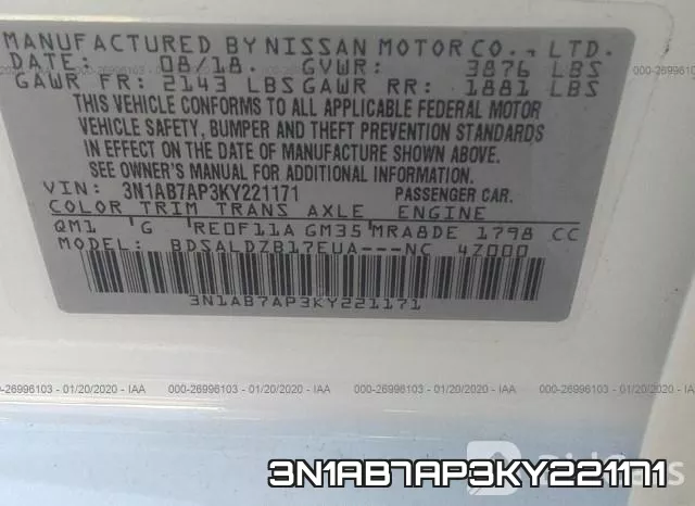3N1AB7AP3KY221171 фото 10