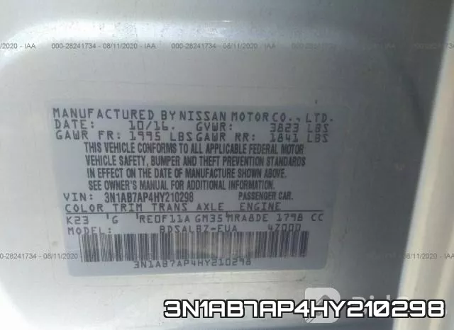 3N1AB7AP4HY210298 фото 10
