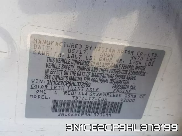 3N1CE2CP9HL373199 фото 2