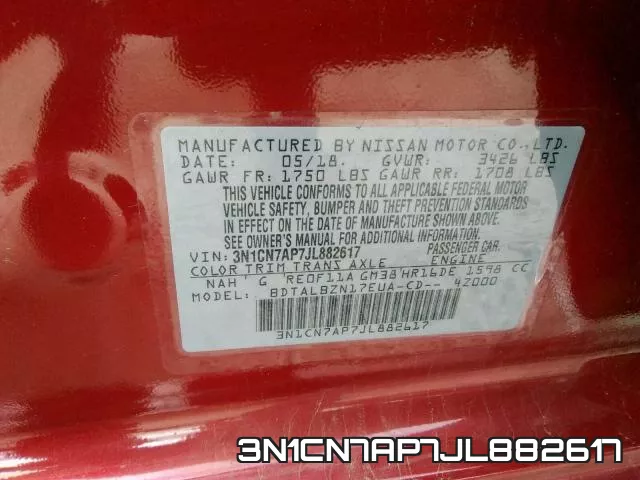 3N1CN7AP7JL882617 фото 2