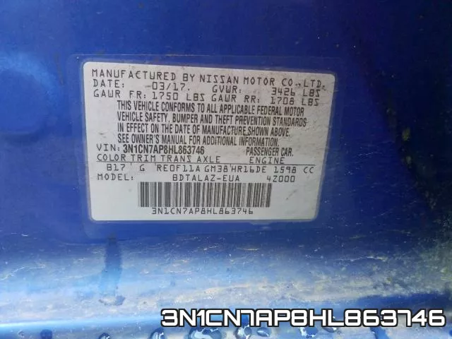 3N1CN7AP8HL863746 фото 2