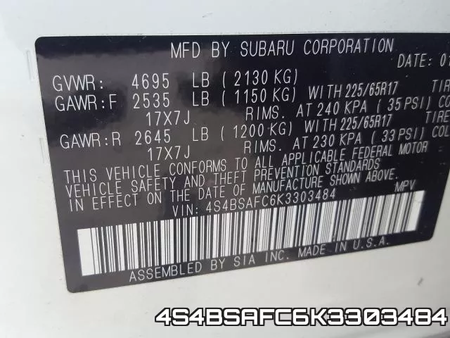 4S4BSAFC6K3303484 фото 2