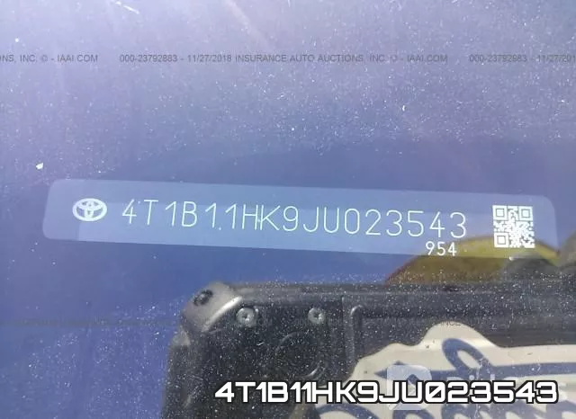 4T1B11HK9JU023543 фото 10