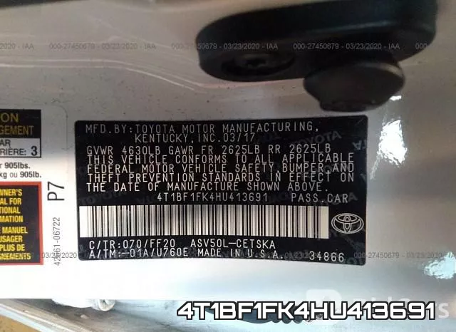 4T1BF1FK4HU413691 фото 10