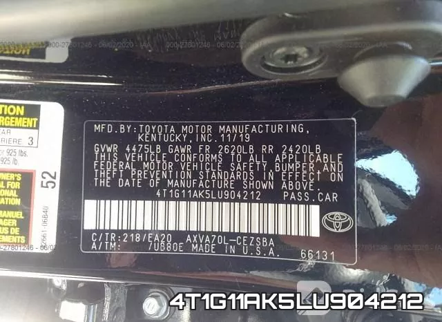 4T1G11AK5LU904212 фото 10
