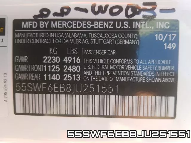 55SWF6EB8JU251551 фото 2