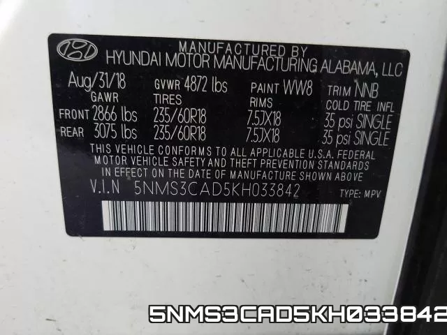 5NMS3CAD5KH033842 фото 2