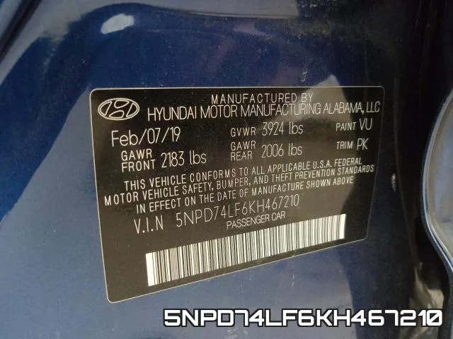 5NPD74LF6KH467210 фото 2