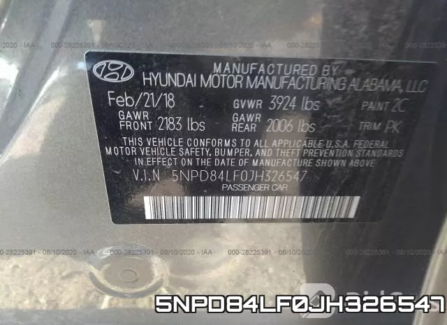 5NPD84LF0JH326547 фото 10