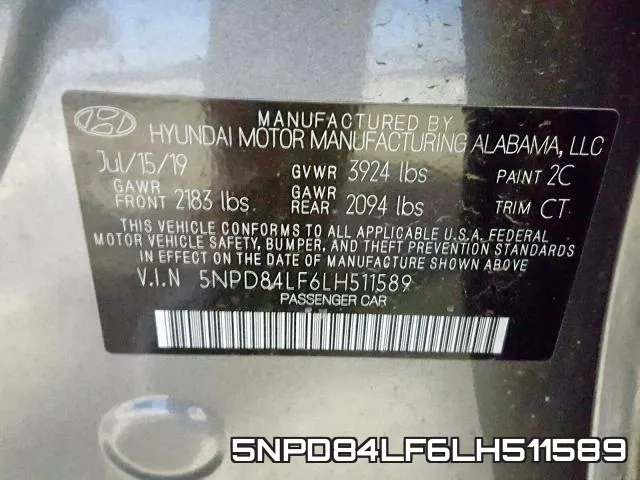 5NPD84LF6LH511589 фото 2