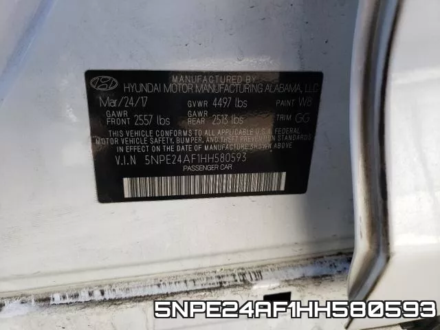 5NPE24AF1HH580593 фото 2