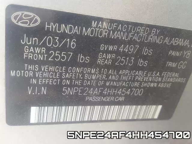 5NPE24AF4HH454700 фото 2