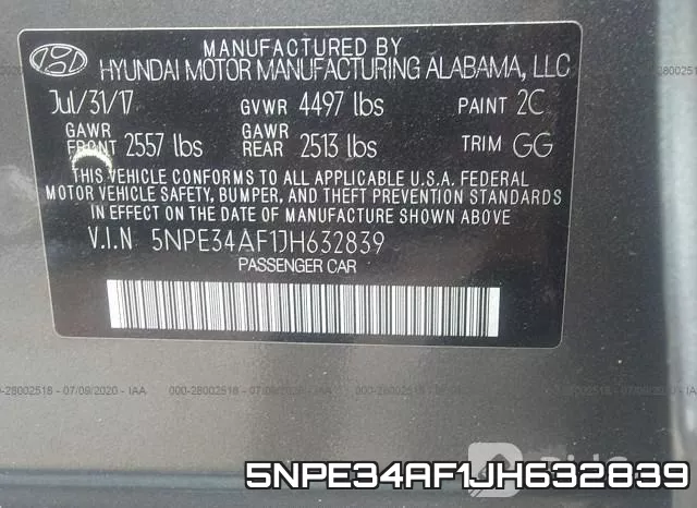 5NPE34AF1JH632839 фото 10