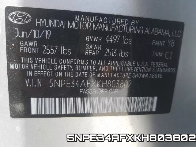 5NPE34AFXKH803802 фото 2