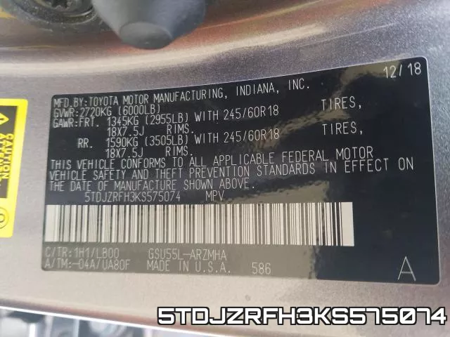 5TDJZRFH3KS575074 фото 2