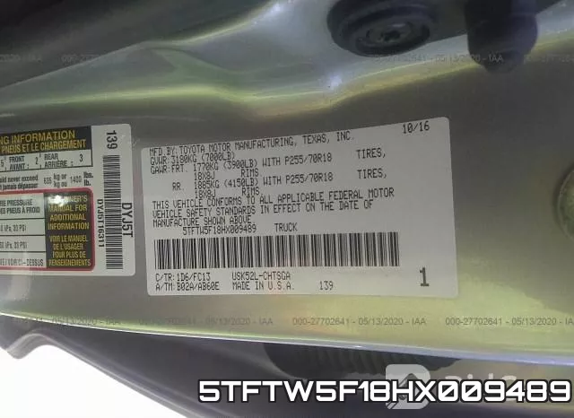 5TFTW5F18HX009489 фото 10