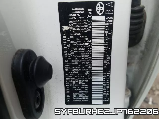 5YFBURHE2JP762206 фото 2