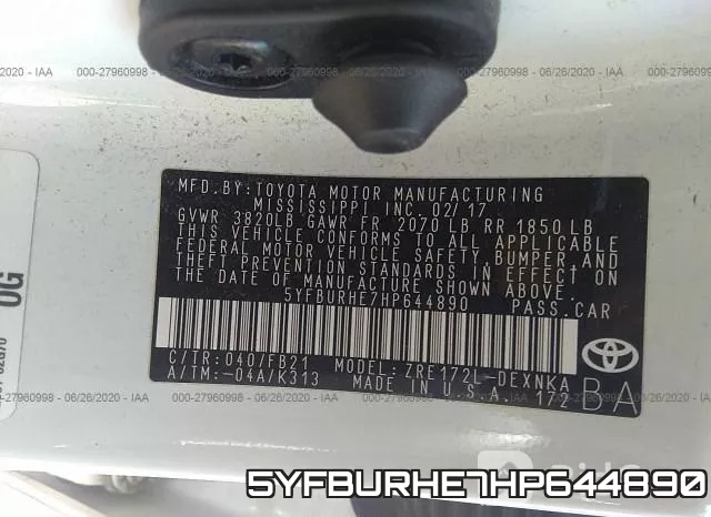 5YFBURHE7HP644890 фото 10