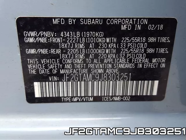 JF2GTAMC9J8303251 фото 2