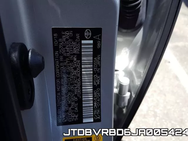 JTDBVRBD6JA005424 фото 2