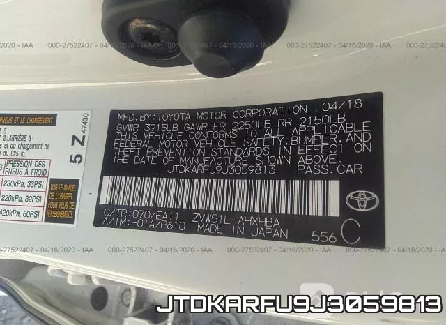 JTDKARFU9J3059813 фото 10