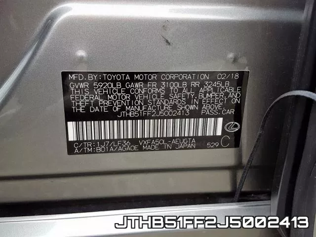 JTHB51FF2J5002413 фото 2