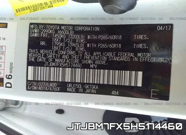 JTJBM7FX5H5174460 фото 10