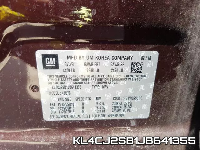 KL4CJ2SB1JB641355 фото 2