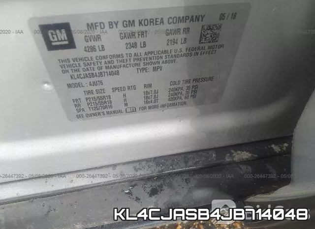 KL4CJASB4JB714048 фото 10