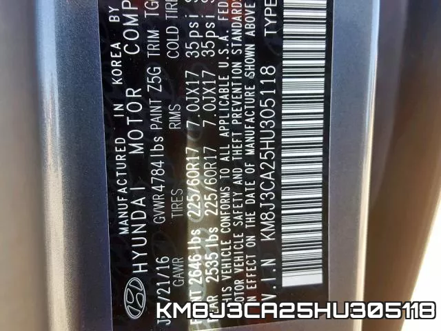 KM8J3CA25HU305118 фото 2
