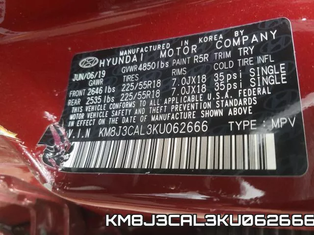 KM8J3CAL3KU062666 фото 2