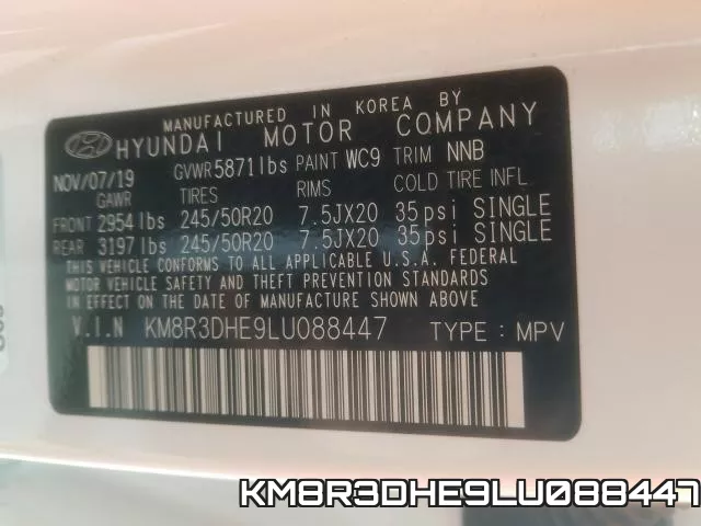 KM8R3DHE9LU088447 фото 2