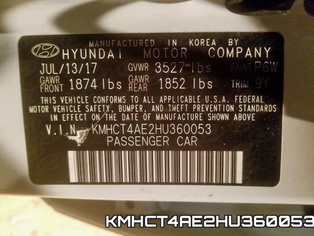 KMHCT4AE2HU360053 фото 2