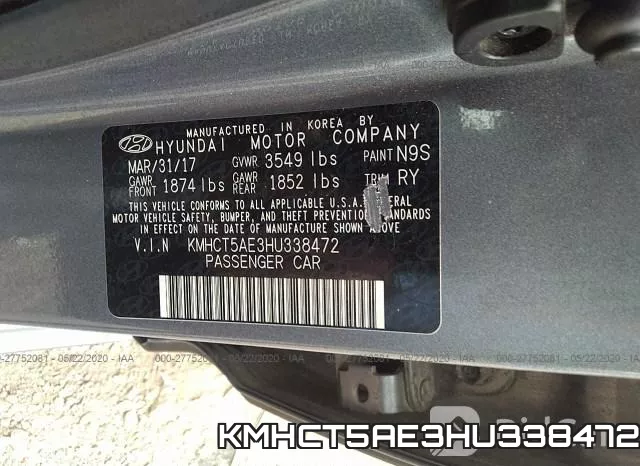 KMHCT5AE3HU338472 фото 10