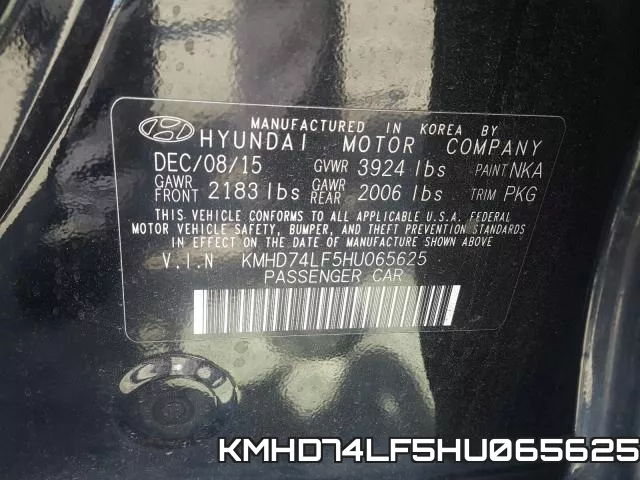 KMHD74LF5HU065625 фото 2