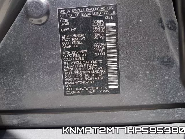 KNMAT2MT7HP595380 фото 2