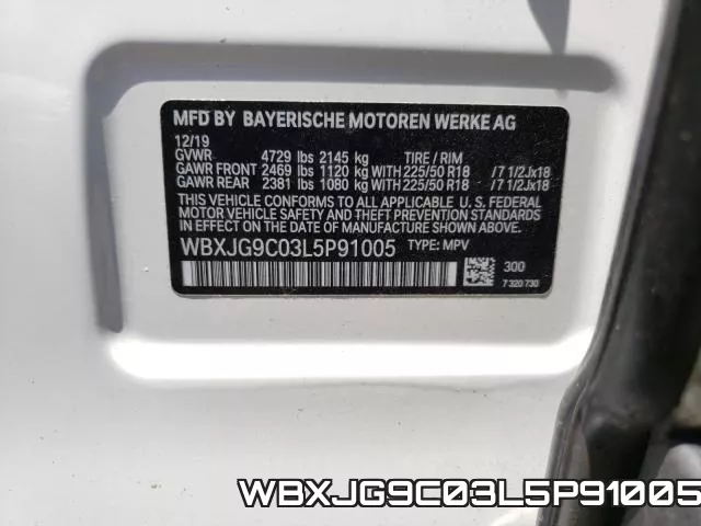 WBXJG9C03L5P91005 фото 2