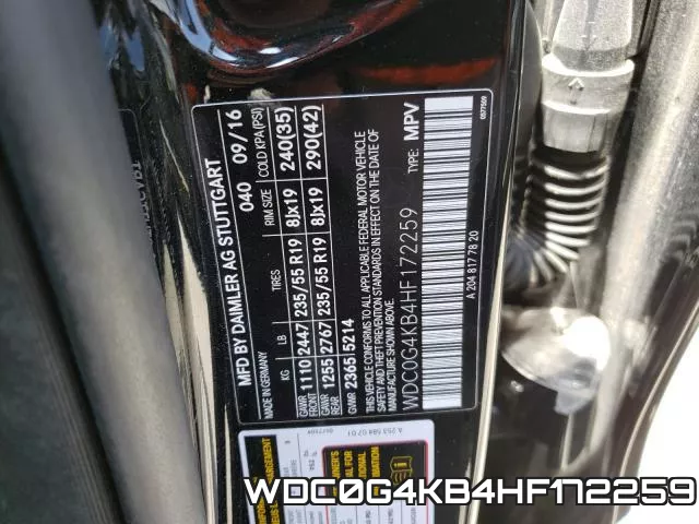 WDC0G4KB4HF172259 фото 2