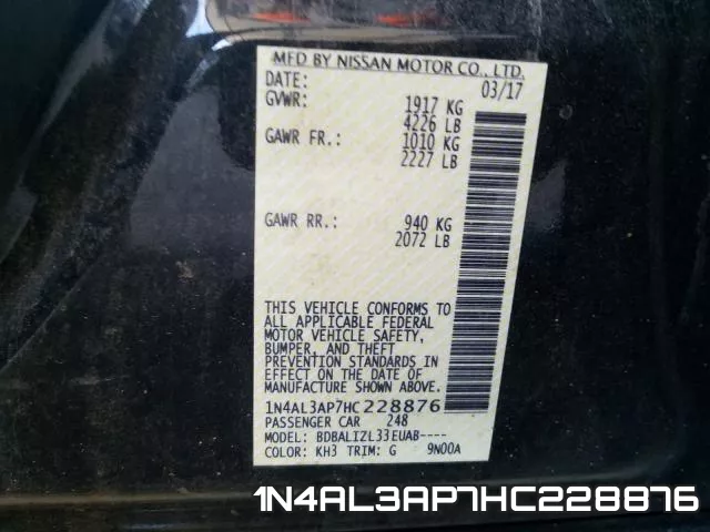1N4AL3AP7HC228876 фото 2