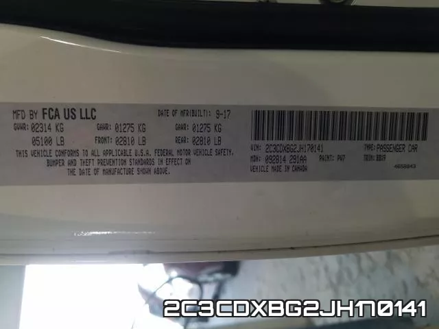2C3CDXBG2JH170141 фото 2