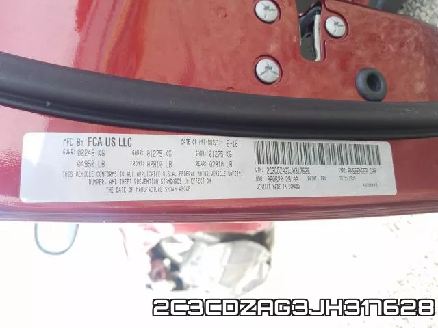 2C3CDZAG3JH317628 фото 2