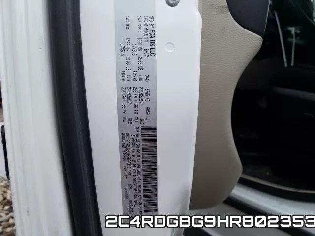 2C4RDGBG9HR802353 фото 2