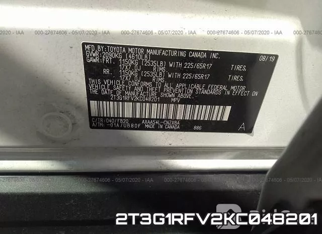 2T3G1RFV2KC048201 фото 10