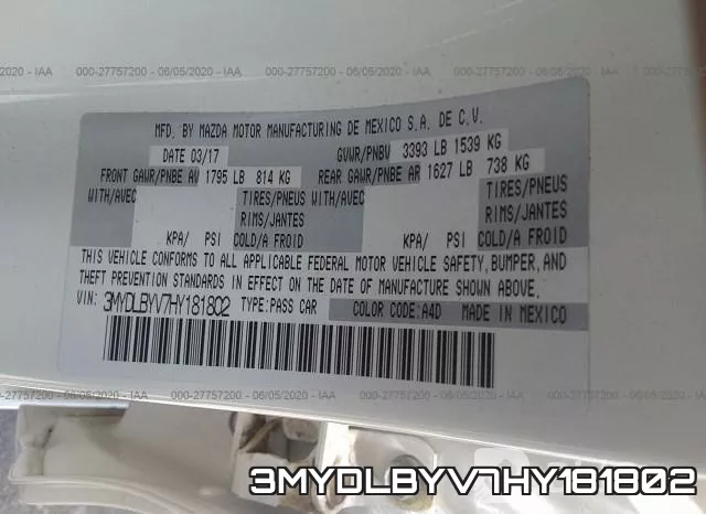 3MYDLBYV7HY181802 фото 10