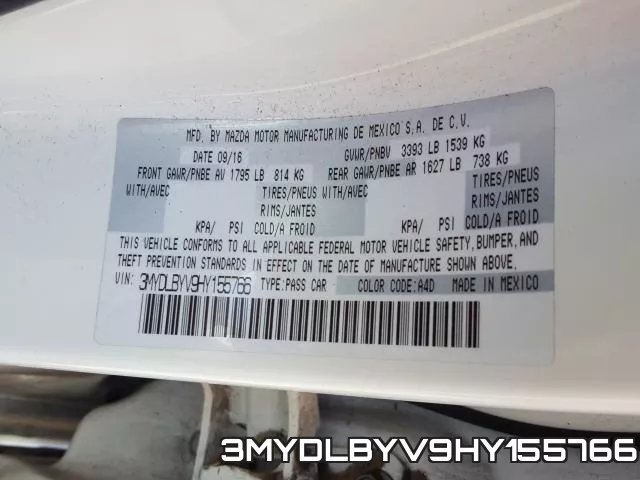 3MYDLBYV9HY155766 фото 2