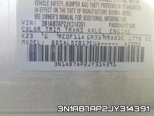 3N1AB7AP2JY314391 фото 2